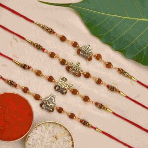 Rudraksh Rakhi Set