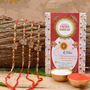 Rudraksh Rakhi Set